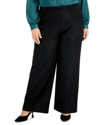 Alfani Plus Size Faux-Suede Pants 