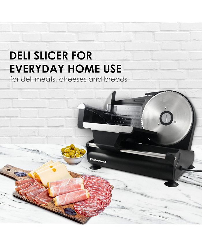 Elite Gourmet Precision Electric Deli Food Meat Slicer with 7.5