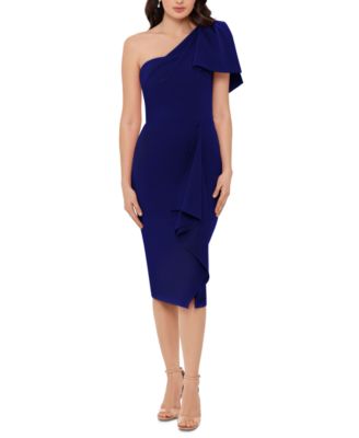 macy's one shoulder dress