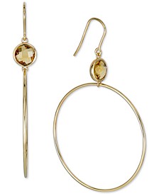 Citrine Hoop Dangle Drop Earrings (3-3/8 ct. t.w.) in 14k Gold-Plated Sterling Silver