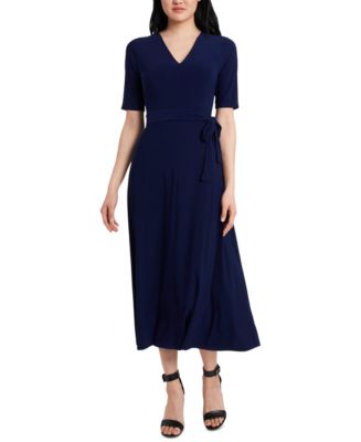 MSK V-Neck Midi Dress - Macy's