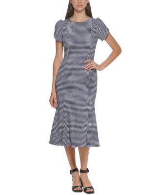 Calvin Klein - Printed Flared-Hem Dress