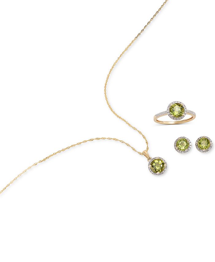 Peridot deals necklace macys