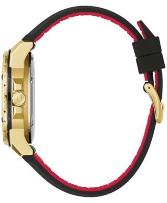 Men's Automatic Marine Star Black Silicone Strap Watch 45mm