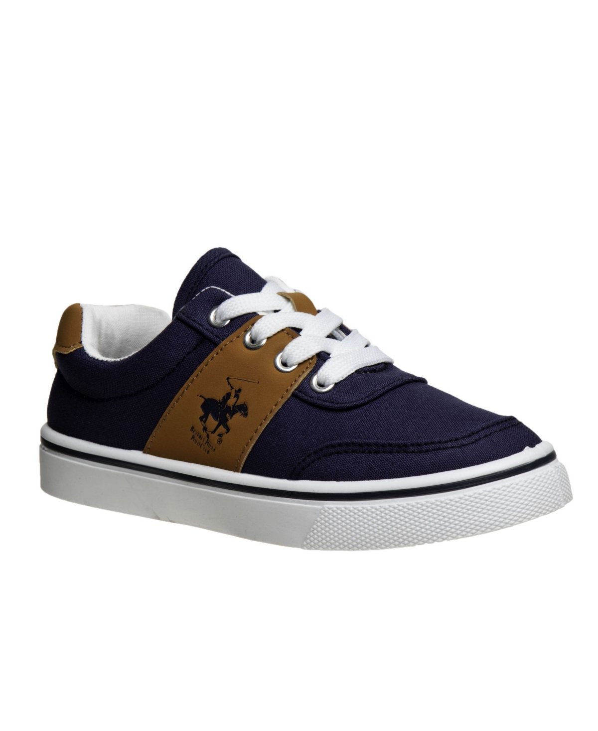 Shop Beverly Hills Polo Club Big Boys Canvas Sneakers In Navy