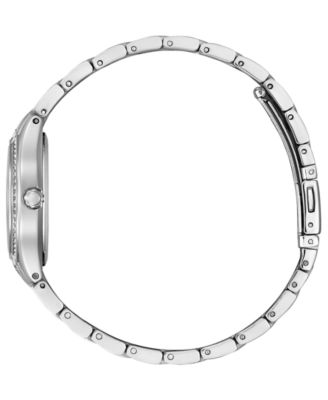 Eco-Drive Women's Silhouette Crystal Stainless Steel Bracelet Watch 30mm