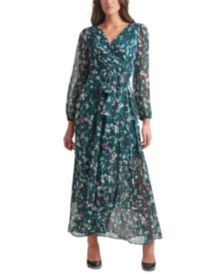 Carine Floral-Print Chiffon Maxi Dress 