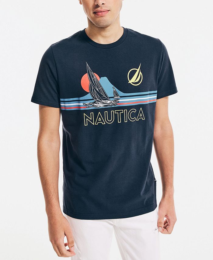 Nautica Men's Sailboat Mountain Logo Graphic T-Shirt - Macy's