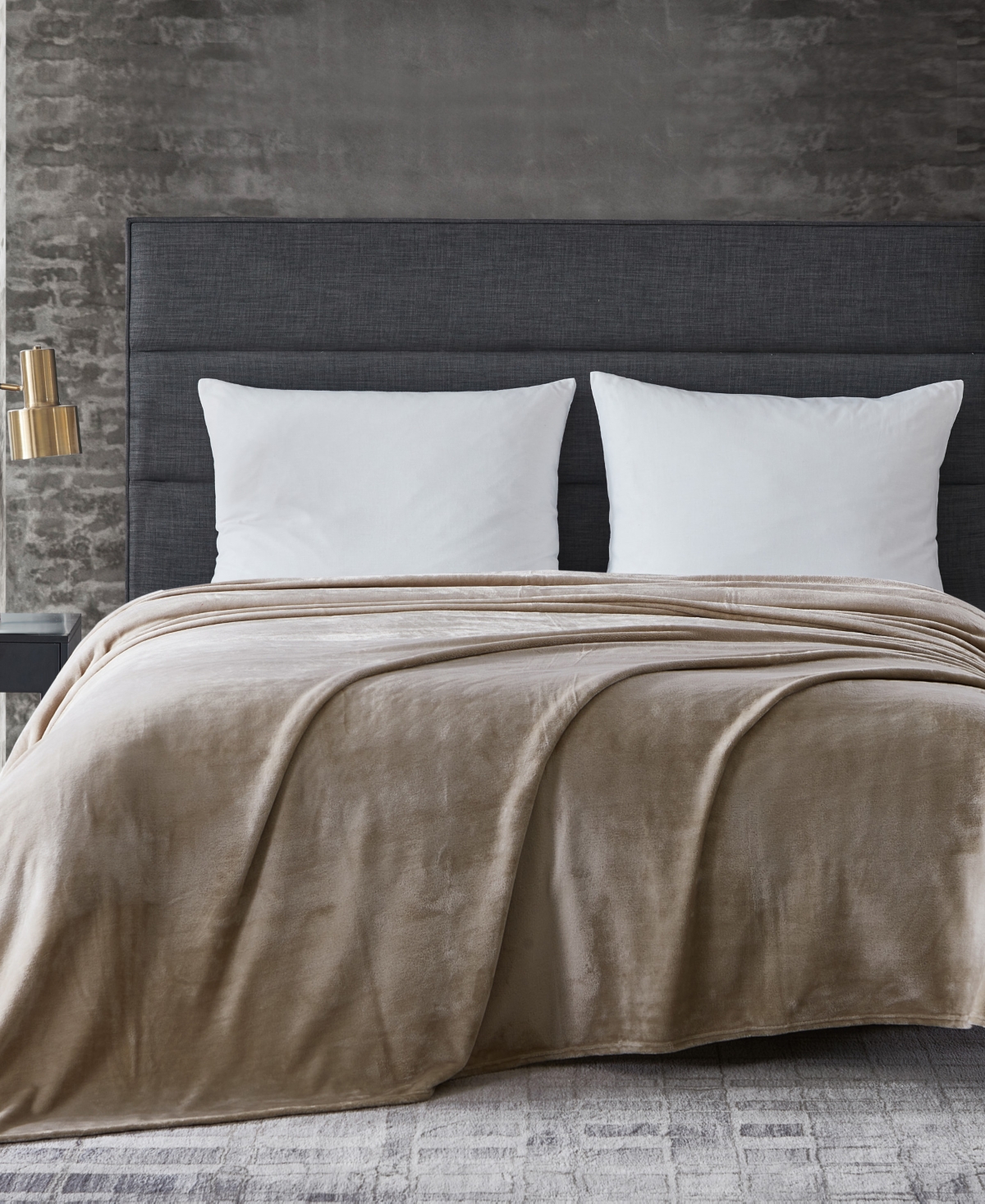 Kenneth Cole Reaction Solid Ultra Soft Plush Blanket