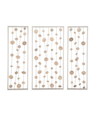 Rosemary Lane Contemporary Floral Wall Decor, Set of 3 - Macy's