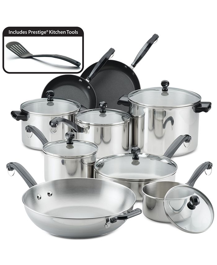 Farberware Classic Series 16-Pc. Stainless Steel Cookware Set - Macy's
