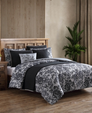 Hallmart Collectibles Marilyn 8-pc. King/california King Comforter And Coverlet Set Bedding In Gray/black