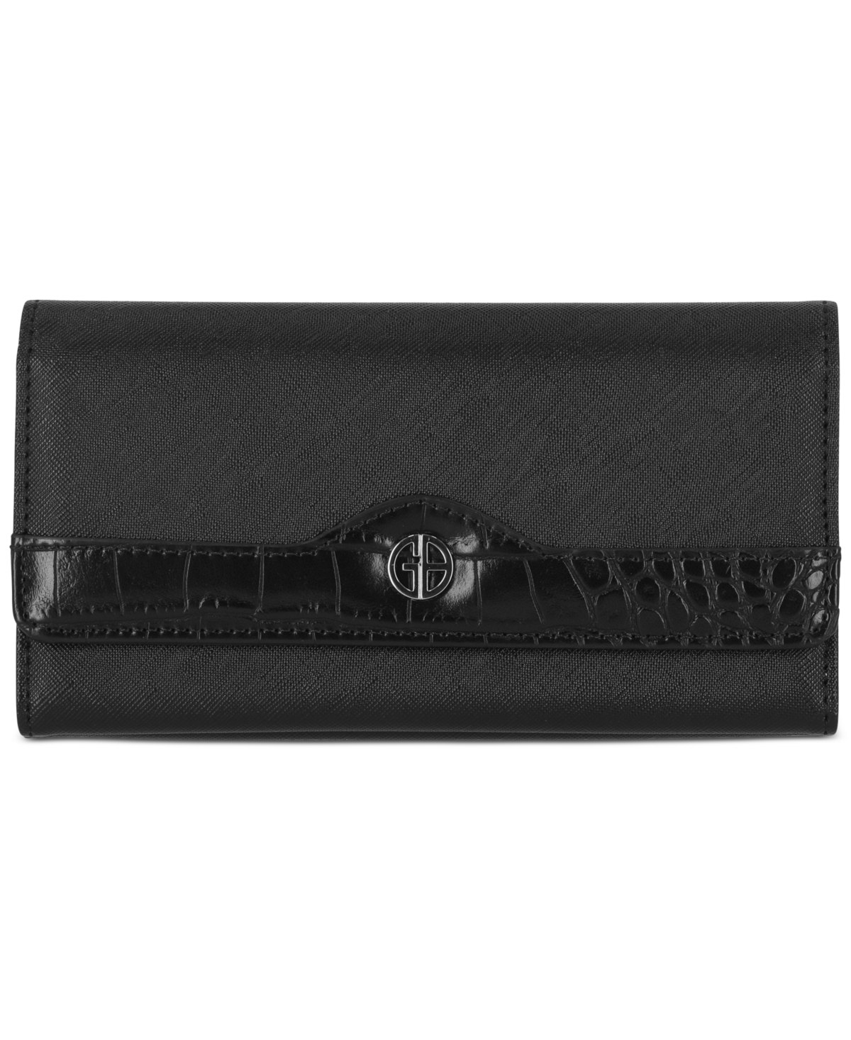 Giani Bernini Receipt Manager Wallet, Created For Macy's In Black