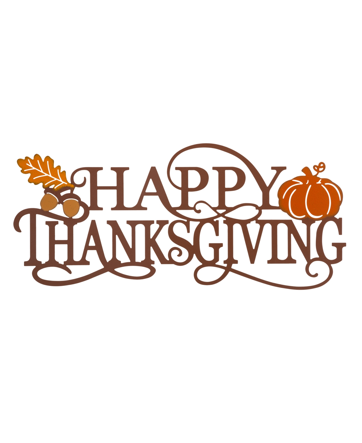 Glitzhome "happy Thanksgiving" Wall Decor, 24" In Multi