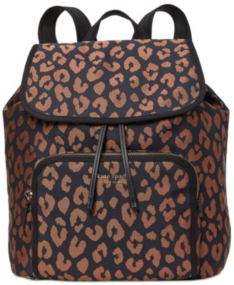 kate spade new york - Sam The Little Better Leopard Medium Flap Backpack