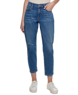 Calvin Klein Ripped Cropped Jeans