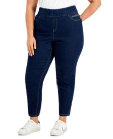 Plus Size Gramercy Pull-On Jeans, Created for Macy's