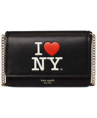 kate spade new york I Heart NY Flap Chain Leather Wallet - Macy's
