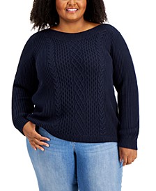 Plus Size Solid Cate Sweater