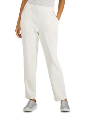 winter white stretch pants