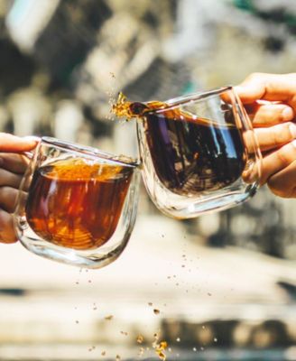 Fresno Double Walled Glass Cups, 9.2 fl oz Each, Set of 2