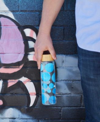 Venice Glass Water Bottle with Bamboo Lid and Protective Sleeve, 22.6 fl oz Capacity