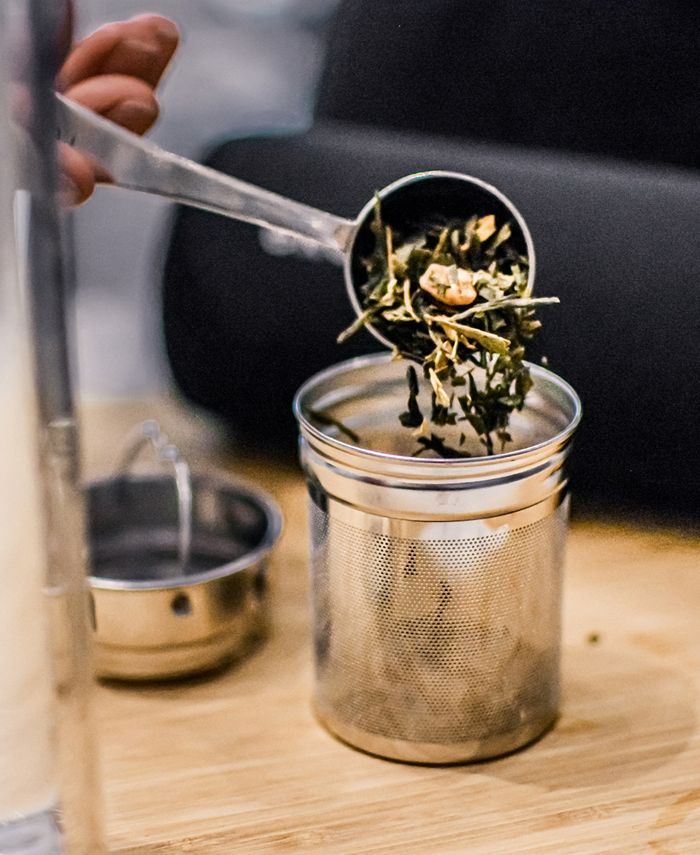 GROSCHE Copenhagen Double Walled Glass Tea Infuser Water Bottle