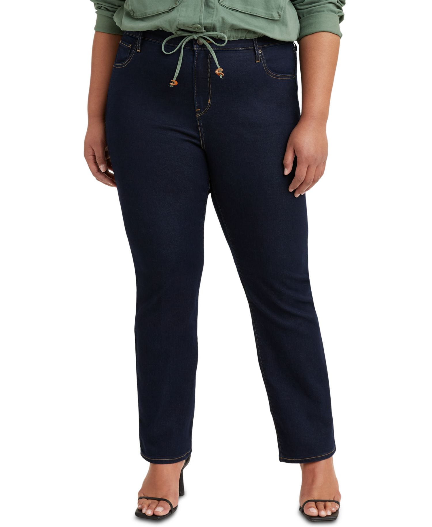 Trendy Plus Size 724 High-Rise Straight-Leg Jeans