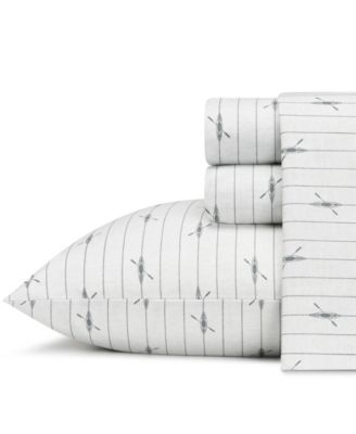 Printed 100% Cotton Percale 3-Pc. Sheet Set, Twin XL