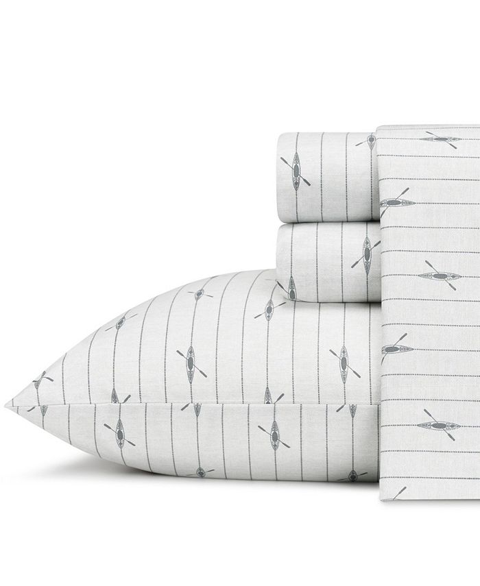 Eddie Bauer Downstream Cotton Percale 3 Pc. Sheet Set, Twin XL