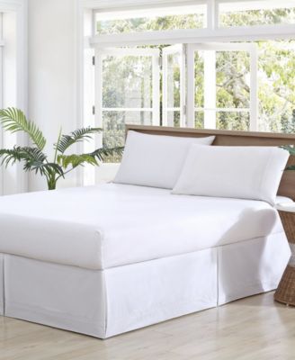 Solid Pleated Cotton Sateen Tailored Bedskirt, King