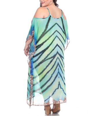 Plus Size Sheer Maxi Caftan