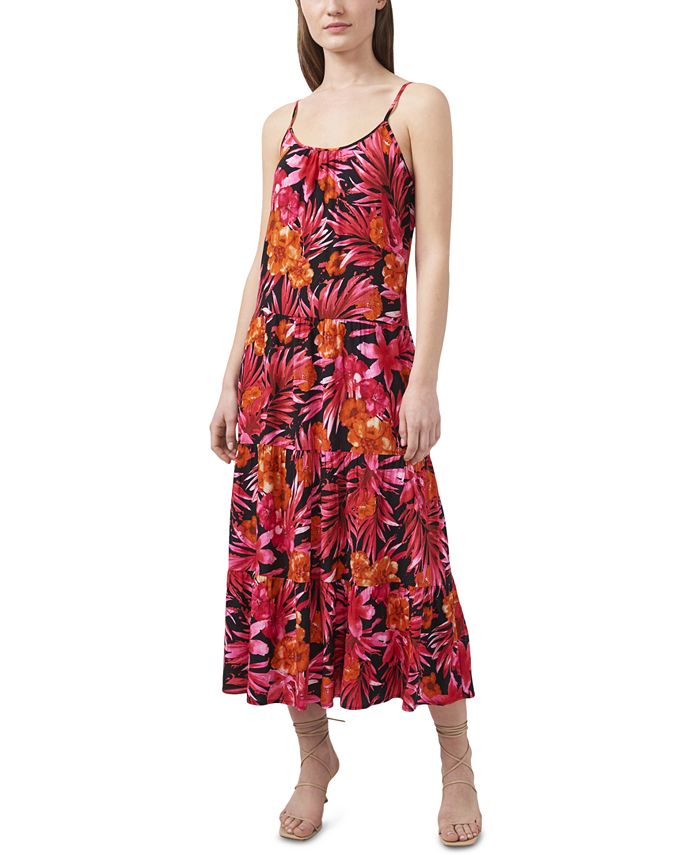 Riley & Rae Tropical-Print Seamed Maxi Dress, Created for Macy's - Macy's