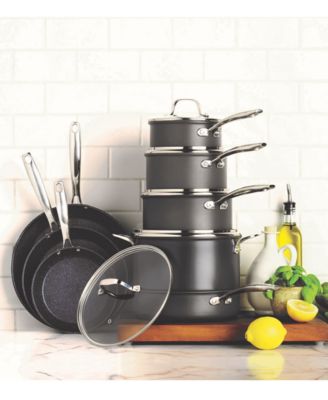 GraniteStone - Granite Stone Diamond Pro Hard Anodized Ultimate Nonstick Diamond & Mineral Coating Premium 13-Pc. Cookware Set