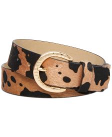 Faux Calf Hair Belt