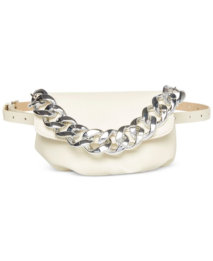 Steve Madden Ruched Clutch Belt Bag with Chain Detail Macy's