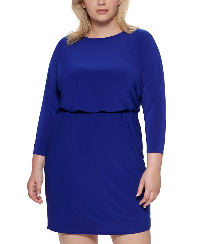 Jessica Howard Plus Size Blouson Sheath Dress Macy's
