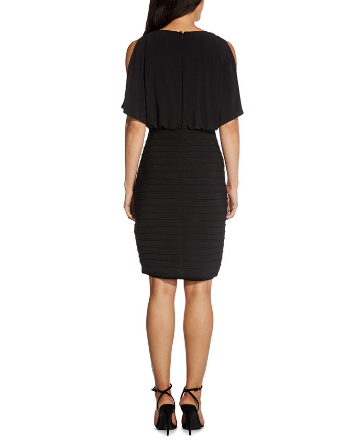 Adrianna Papell Plus Size Beaded-Trim Pintucked Dress - Macy's
