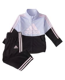 Baby Girls Zip Front Colorblock Tricot Jacket and Track Pants, 2 Piece Set