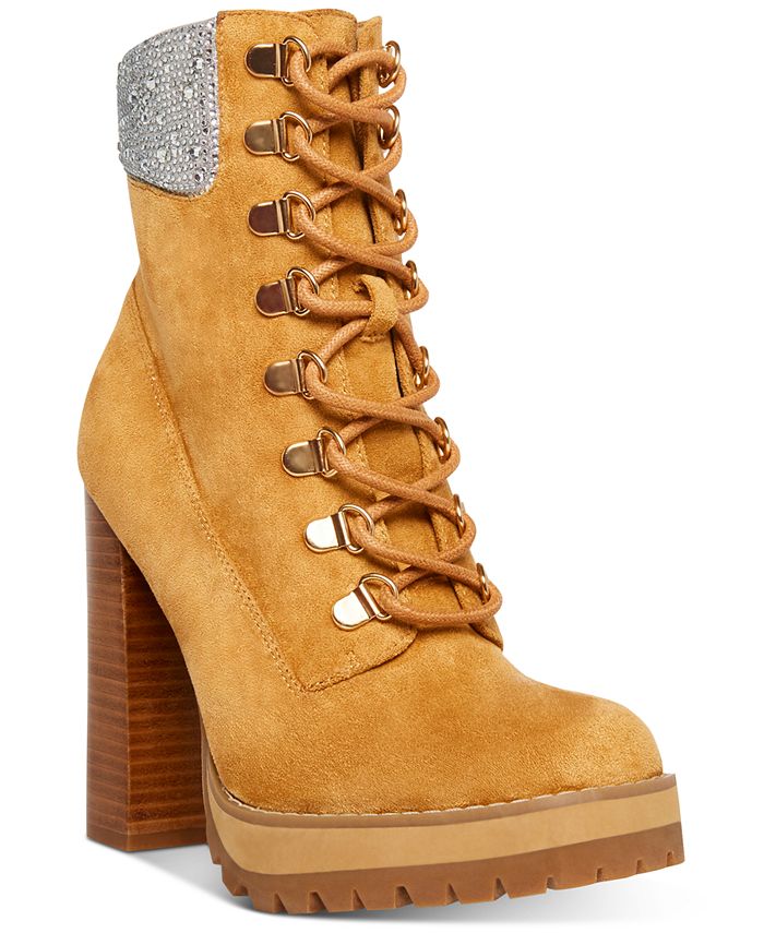 Madden Girl Train R High Heeled Lug Sole Booties Macy s