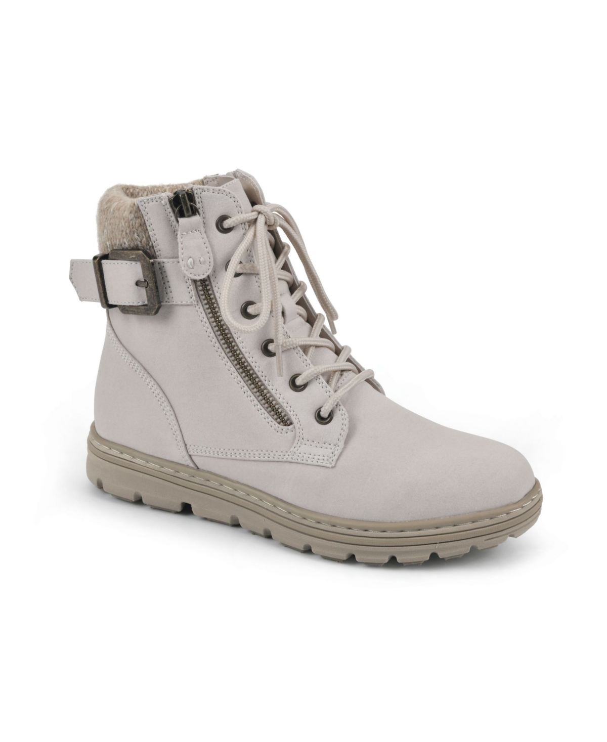 Women's Kelsie Lace-Up Booties - Winter White