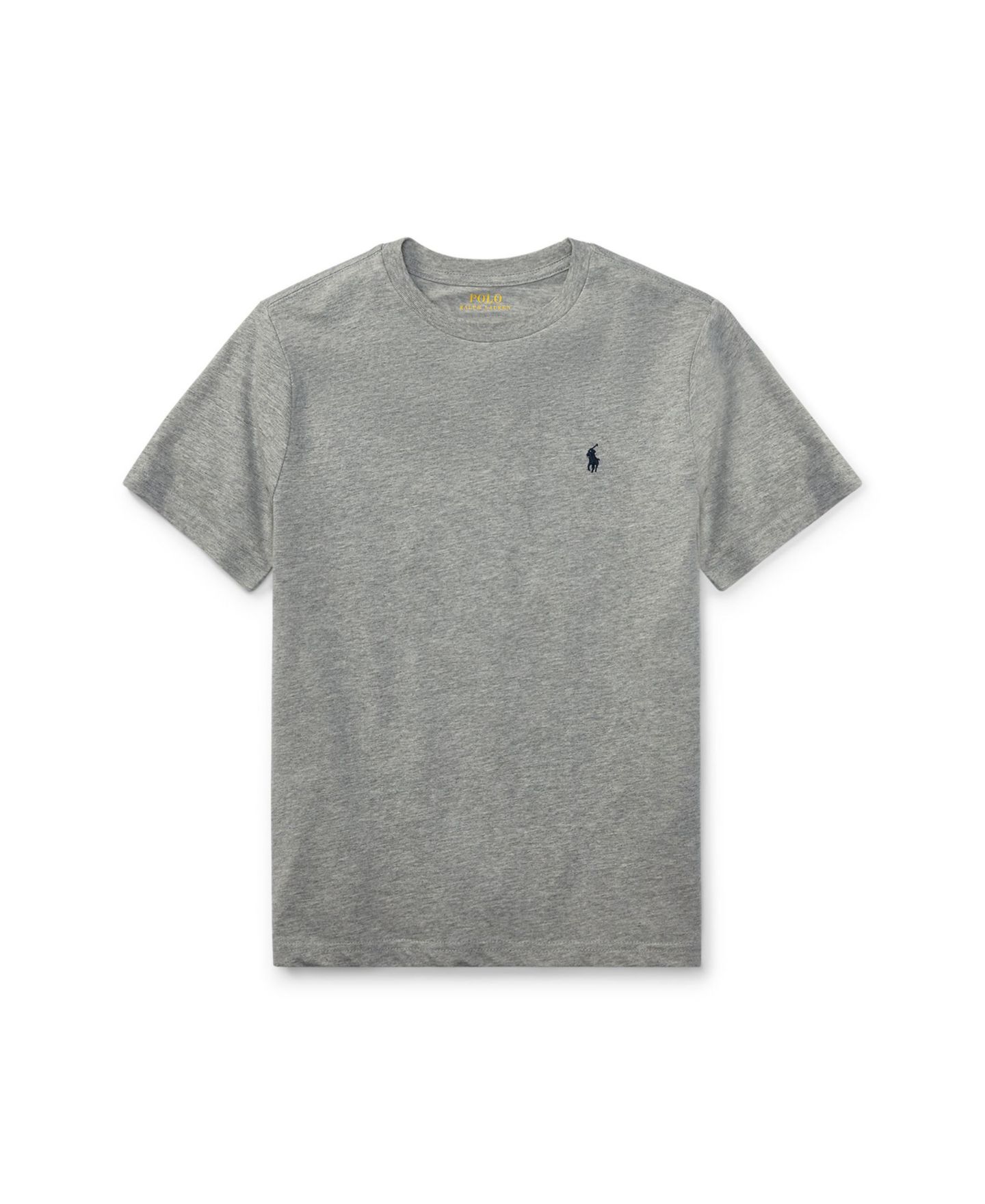 Футболка Polo Ralph Lauren Cotton Jersey Crewneck T-Shirt для мальчиков, цвет: Меланжевый серый — фото 4