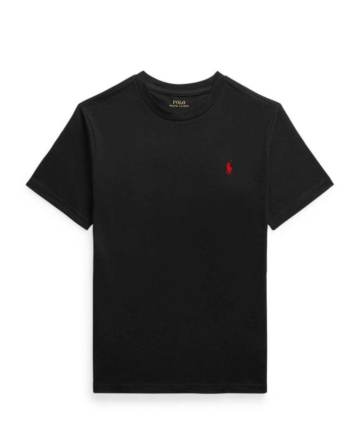 Shop Polo Ralph Lauren Big Boys Cotton Jersey Crewneck T-shirt In Polo Black