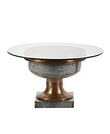 Tempered Glass and Metal Coffee Table