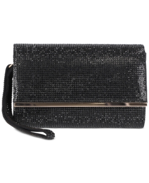 Inc International Concepts Caitlin Microstone Clutch, Created For Macy's In Black