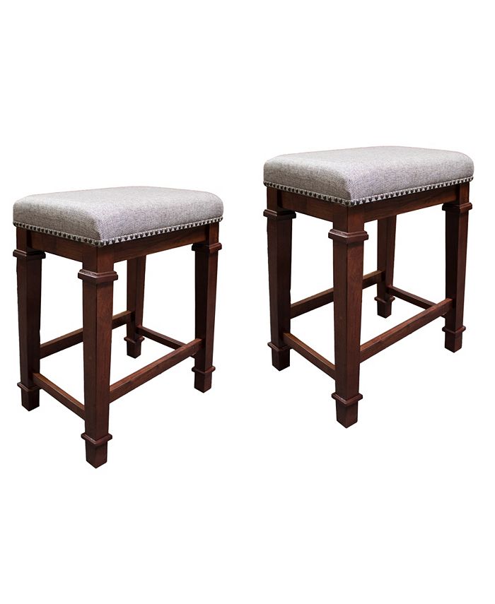 Best Master Furniture Maribelle Backless Upholstered Bar Stools, Set of