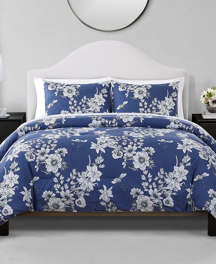 Tahari CLOSEOUT! Home Anouk Floral 3 Piece Comforter Set, King Macy's