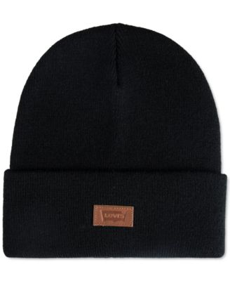 Levi’s All Season Comfy Leather Logo Patch Hero Beanie