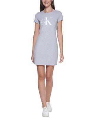 Calvin Klein Jeans Monogram Logo T-Shirt Dress - Macy's