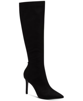 macy's black heel boots